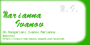 marianna ivanov business card